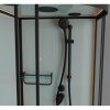 душевая кабина 100x100x220 см frank f400/2 м black 20072 текстурное стекло