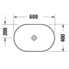 раковина duravit d-neo 2372600070 накладная, 60x40 см, белая