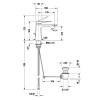 смеситель duravit tulum by starck tu1020001010 для раковины, с донным клапаном, хром