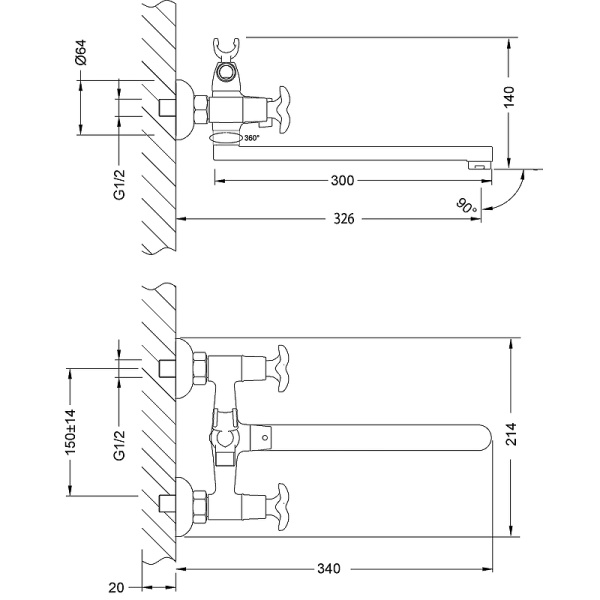 смеситель для ванны lemark flora lm0152c универсальный хром