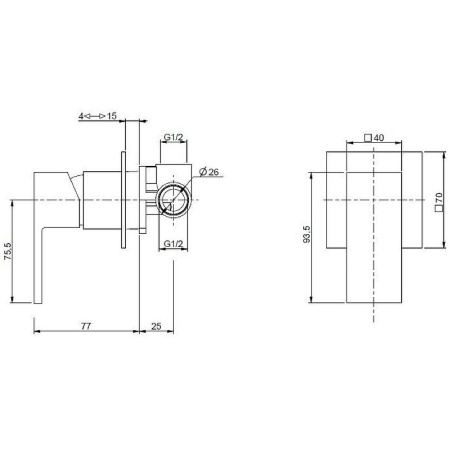 смеситель для душа cezares unika-dim-03/24 золото 24 карат