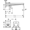 смеситель для раковины hansgrohe tecturis e 73051670 встраиваемый, с выпуском, черный матовый