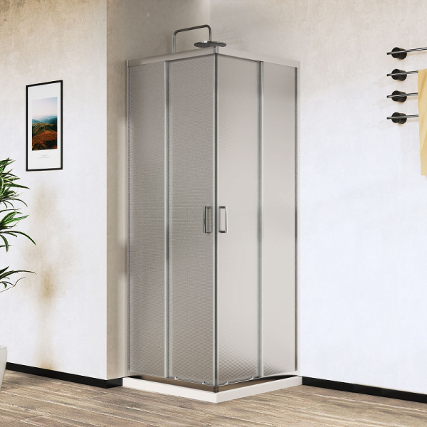 душевой уголок vincea city 100x90 vss-5ct9010mt профиль хром, стекло текстурное