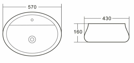раковина belbagno 57 bb1399 белая
