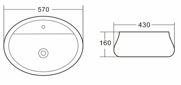 раковина belbagno 57 bb1399 белая