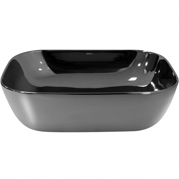 раковина 46x32.5 см abber rechteck ac2200gs, цвет серебро
