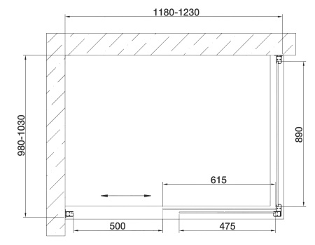 душевой уголок vegas glass zp+zpv 120*100 05 01 профиль бронза, стекло прозрачное