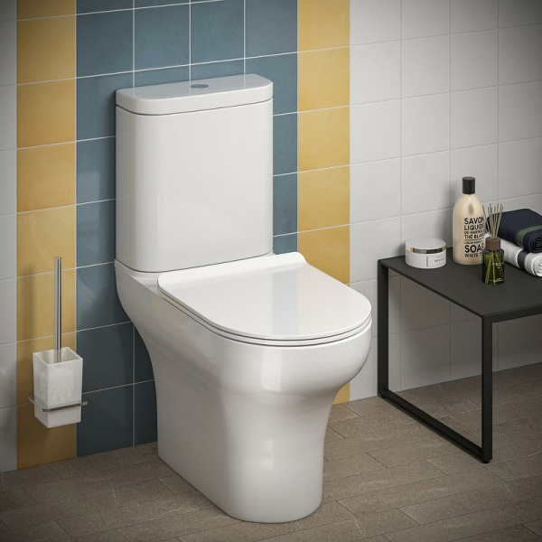 унитаз компакт kerama marazzi buongiorno rimless bg.wc.01 белый глянцевый без бачка и сиденья