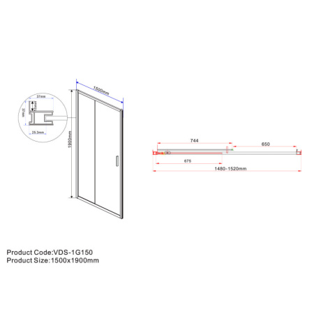 душевая дверь 150 см vincea garda vds-1g150ch шиншилла
