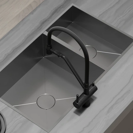 смеситель для кухни sancos dora sc4003mb черный матовый