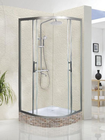 душевой уголок weltwasser ww500 с 100×100 10000012449 профиль хром, стекло прозрачное