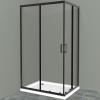 Душевой уголок BelBagno Uno 100×80 UNO-195-AH-2-100/80-C-NERO профиль черный матовый, стекло прозрачное
