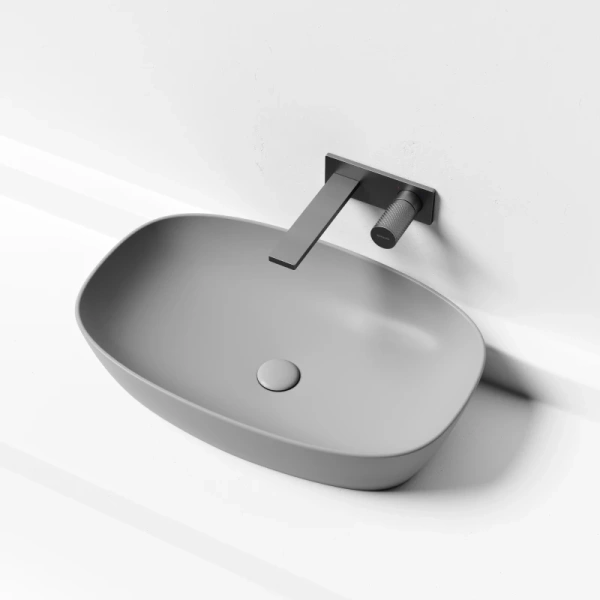 смеситель для раковины sancos nexus sc9013gg встраиваемый, вороненая сталь