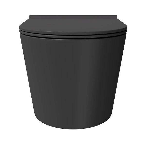 унитаз alice form 22300108 подвесной, безободковый, без сиденья, 50x35 см, черный матовый