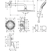 душевой комплект hansgrohe crometta e 240 1jet 27957000