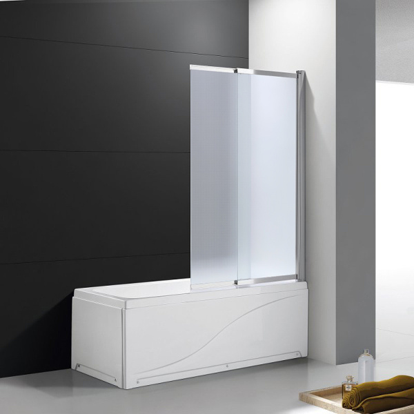 шторка на ванну cezares slider 90 slider-vf-11-90/150-p-cr профиль хром стекло рифленое
