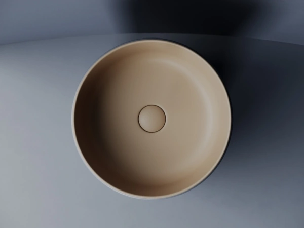 раковина ceramicanova element cn6073mc накладная, ø36 см, капучино матовый