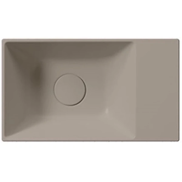 раковина gsi kube x 9484005 накладная, 40x23 см, tortora opaco (коричневый матовый)