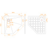 душевой поддон трапеция stone tray-g
