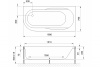 акриловая ванна royal bath azur de luxe 170x80 rb614203dl-r с гидромассажем
