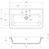 раковина belbagno urban 80 12080-kl белая