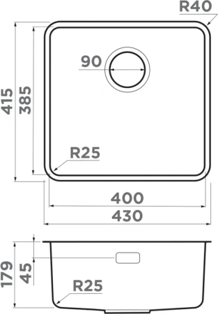 мойка кухонная omoikiri omi 43-u/i ultra-in нержавеющая сталь