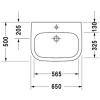 раковина подвесная duravit d-code 23116500002
