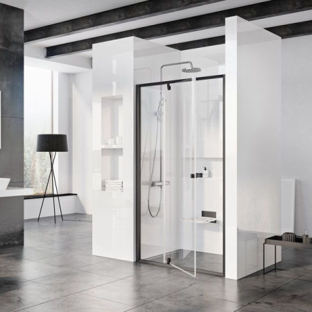 Дверь для душевой кабины в нишу Ravak Pivot PDOP2-120 03GG0300Z1 Transparent, профиль черный