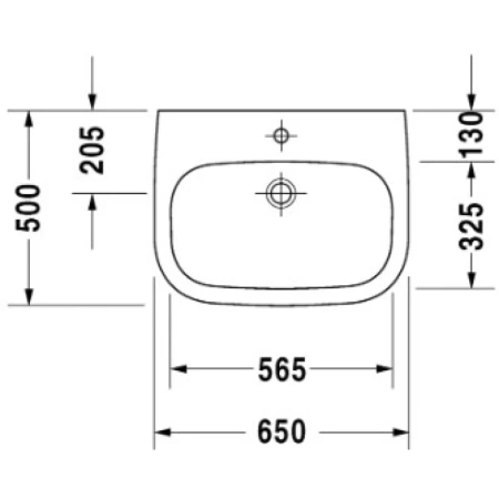 раковина подвесная duravit d-code 23116500002