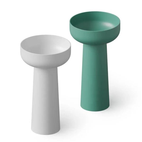 раковина dea design pedestal basin dd2027 480 18 напольная, без отв., solid surface, 48х48х88см., white №18