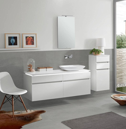 раковина villeroy & boch loop & friends 51540101 накладная, 58.5x38 см, альпийский белый