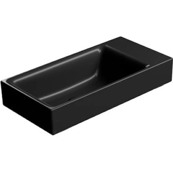 раковина gsi nubes 9637026 подвесная, 50x25 см, ardesia opaco (черный матовый)
