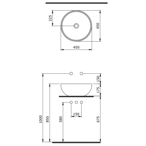 раковина 45x45 см berges mascon 181002