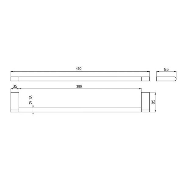 Полотенцедержатель 45 см Ideal Standard Connect N1386AA