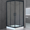 Душевой уголок Royal Bath HP 80×80 RB80HP-T-BL профиль черный, стекло прозрачное
