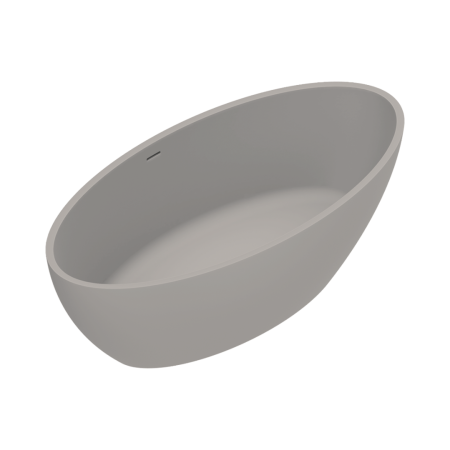 ванна catalano solid 7239010032 из искуственного камня, отдельностоящая, 165x80 см, solidtech, tortora матовая