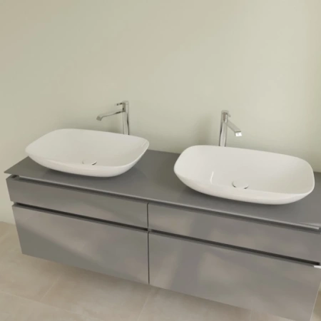 раковина villeroy & boch loop & friends 4a500001 накладная, 62x42 см, альпийский белый