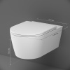 унитаз am.pm func c8f1701mwsc подвесной, безободковый, с сиденьем микролифт, белый матовый