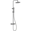 Душевая система AQUAme AQM8006GM 250 мм, с термостатом, оружейная сталь