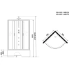 душевая кабина niagara classic 80x80 ng-2507-14bktg с гидромассажем