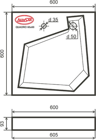 раковина над стиральной машиной altasan quadro 60x60