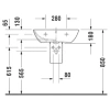 раковина подвесная 60 см duravit me by starck 2335600000