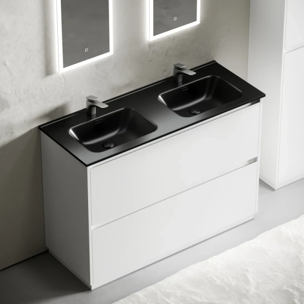 тумба под раковину sancos libra floor 120 lb120f-2w белый глянец