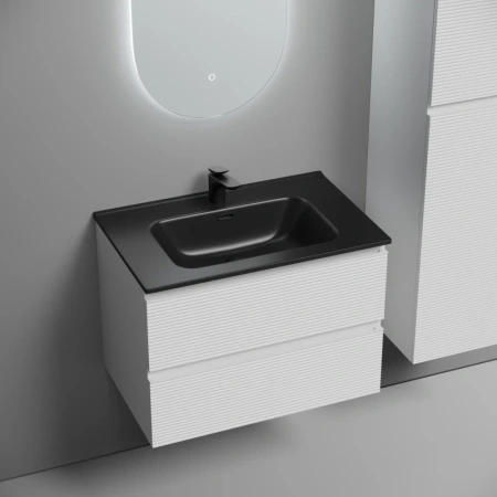 тумба под раковину sancos folk fl70w 69 см, подвесная, белый матовый