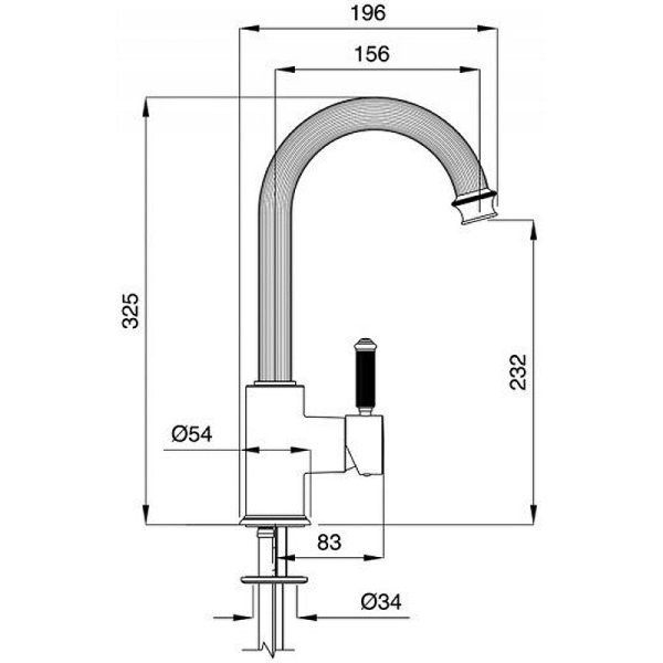 смеситель для раковины cezares aphrodite-ls2-03/24-bi золото 24 карат