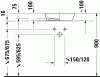 раковина накладная 43см duravit cape cod 2340432600