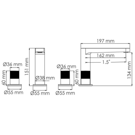 смеситель для раковины wasserkraft paar 8835