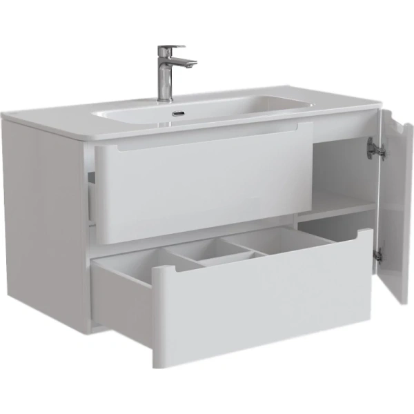тумба с раковиной iddis edifice 100 подвесная белая edi10w1i95k