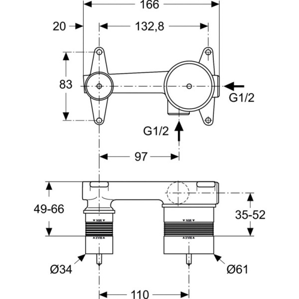 внутренняя часть ideal standard built-in a5948nu