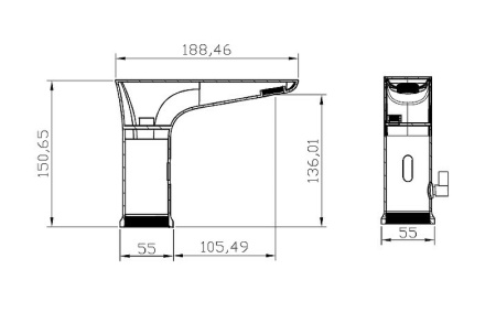 смеситель для раковины belbagno kraft kraft-elv-crm хром